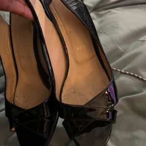 Elegant Black Peep-Toe Heels